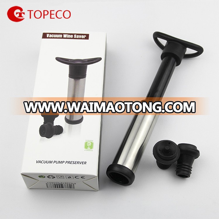 Wine Saver Vacuum Pump Preserver Stopper from Topecotech with 4 Valve